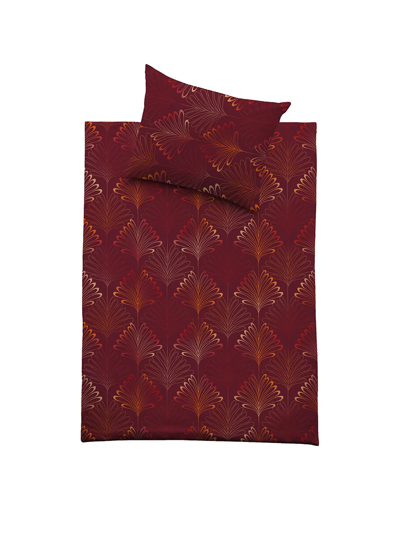 FUSSENEGGER | Satin Bettwäsche Carola Activ 70x90cm/140x200cm Dunkelrot | 